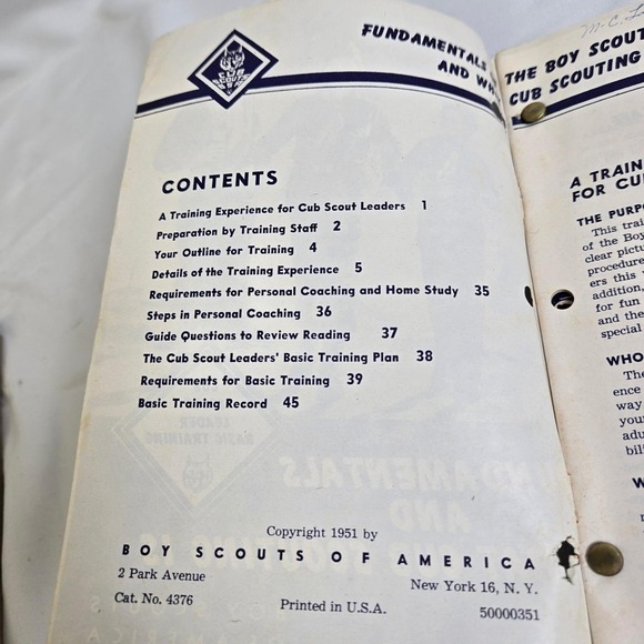 9 Vtg 50s Boy Scouts Of America Cub Scout Leader Basic Training Pamphlets - Picture 5 of 16